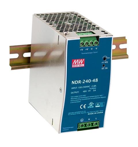 Mean Well NDR-240-48 230VAC 48-55VDC 240W 5A DIN